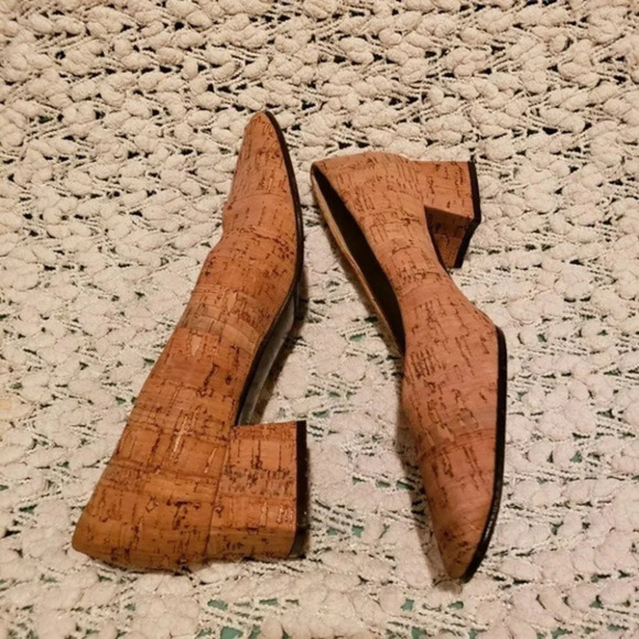Vintage 90’s Etienne Aigner 7 cork‎ square toe heels - Picture 5 of 8